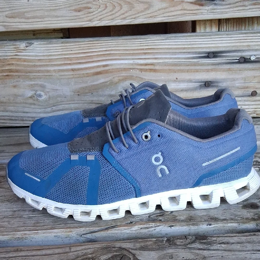 On Running Men's Blue and Gray Athletic Shoes - Picture 2 of 15